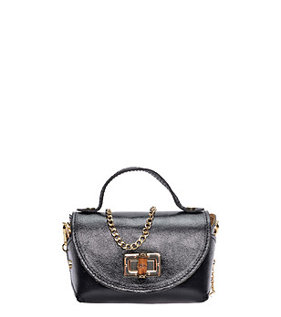 Черна мини чанта през рамо  снимка