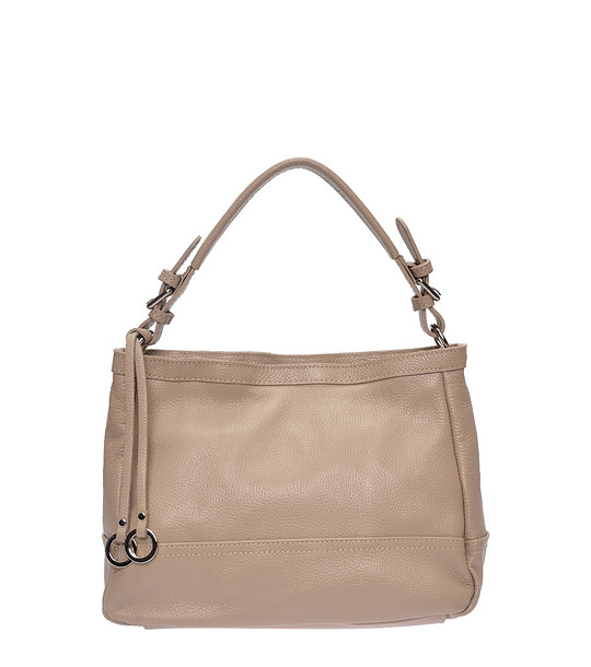 Бежова раменна чанта  снимка